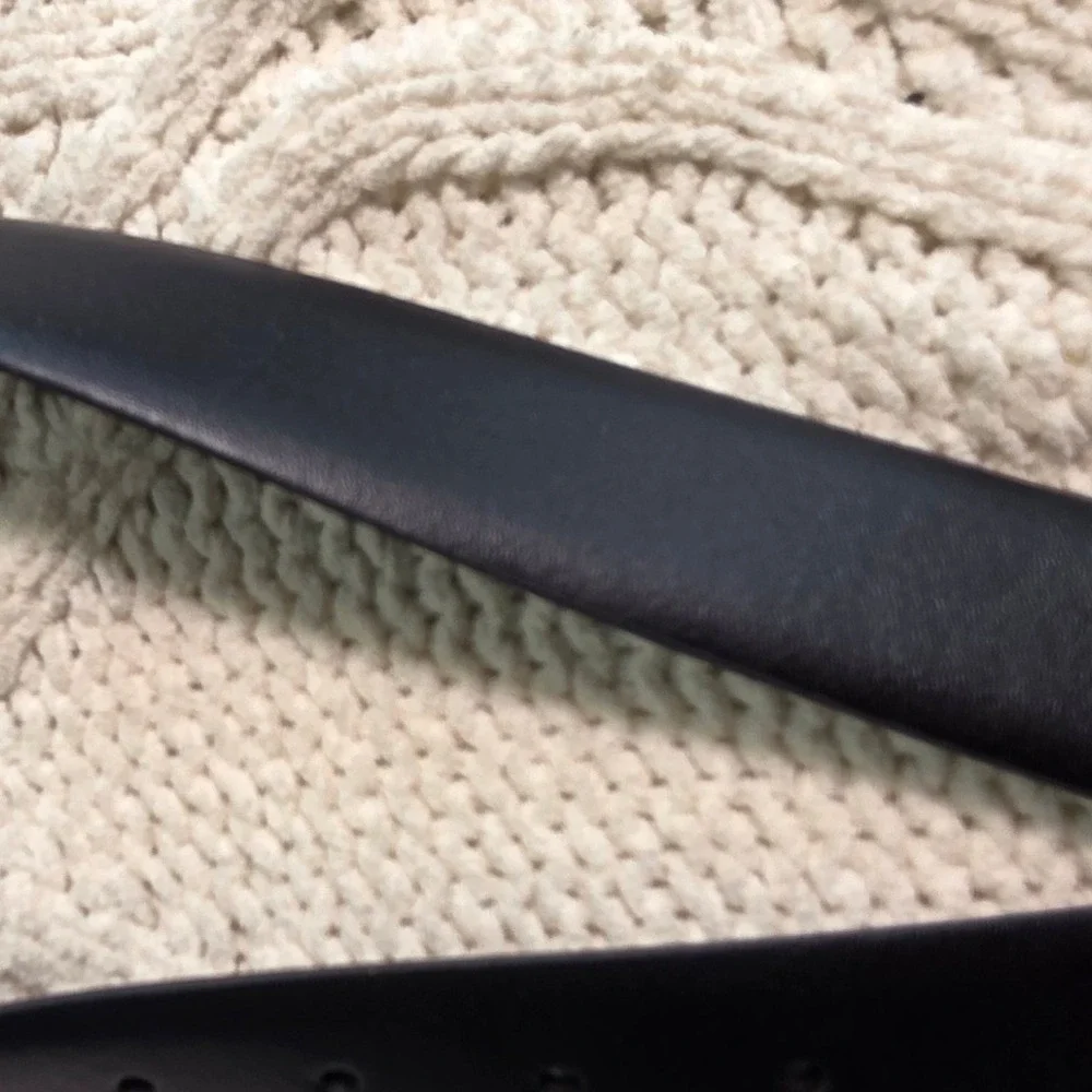 Banana Republic Dress Belt Black Split Cowhide Leather Guatemala Mens 32 NEW